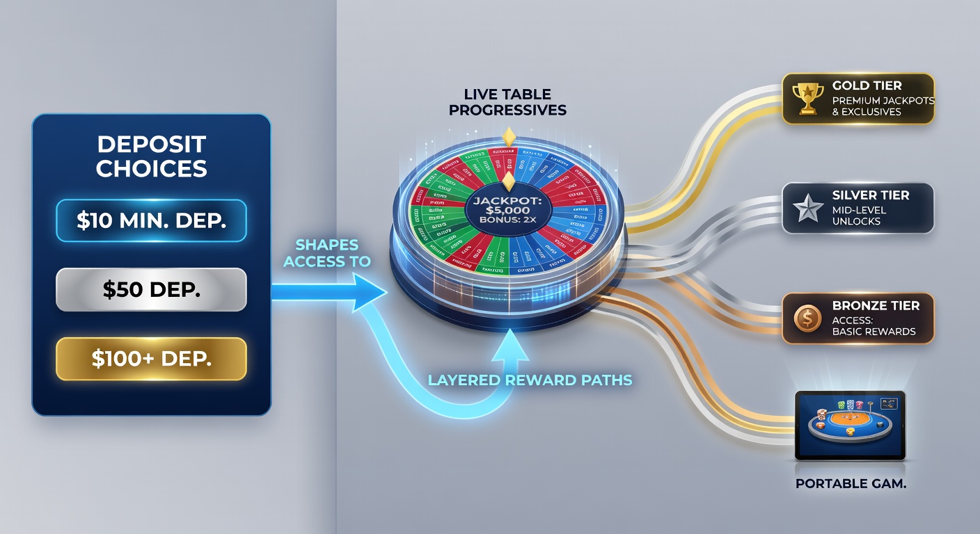 Live Dealer Tisch mit progressiven Jackpots auf Smartphone